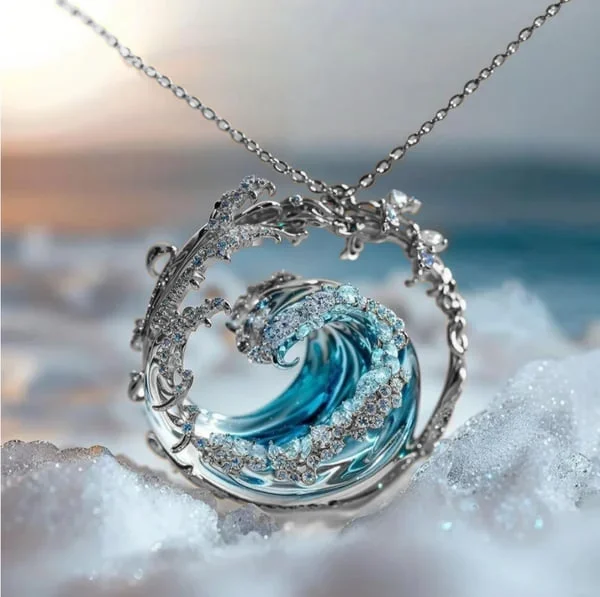 Agua - Elegante collar de los votos del mar