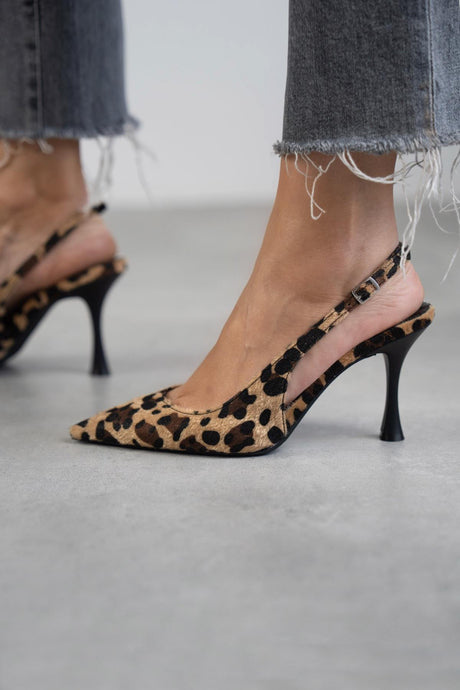 Tacones de Ante Estampado Leopardo