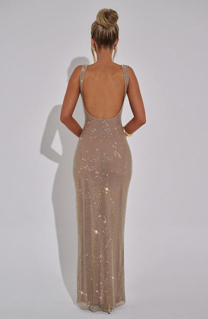 Patricia | Vestido Dorado Lentejuelas