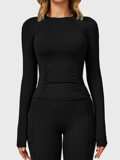 Victoria Fitness | Top esculpido manga larga