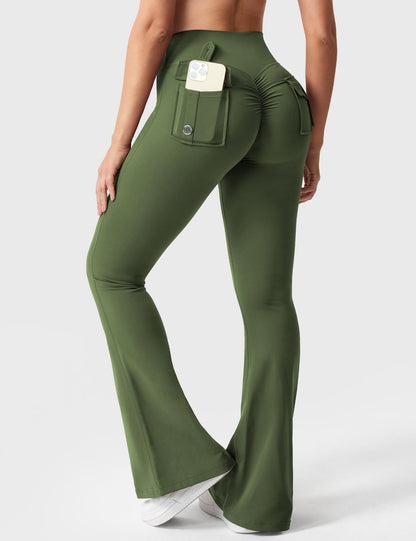 Victoria Fitness | Leggings acampanados con bolsillos