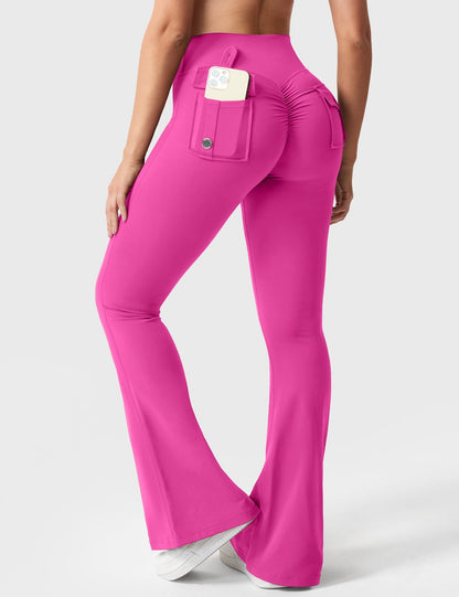 Victoria Fitness | Leggings acampanados con bolsillos